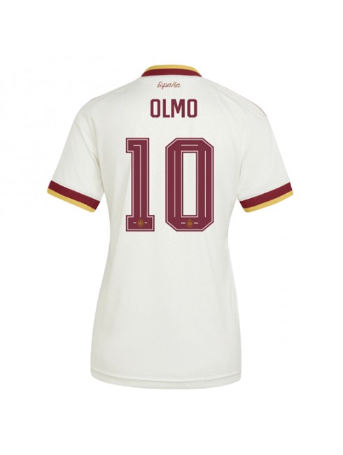 Spanien Dani Olmo #10 Auswärtstrikot für Frauen WM 2026 Kurzarm Spanien Dani Olmo #10 Auswärtstrikot für Frauen WM 2026 Kurzarm